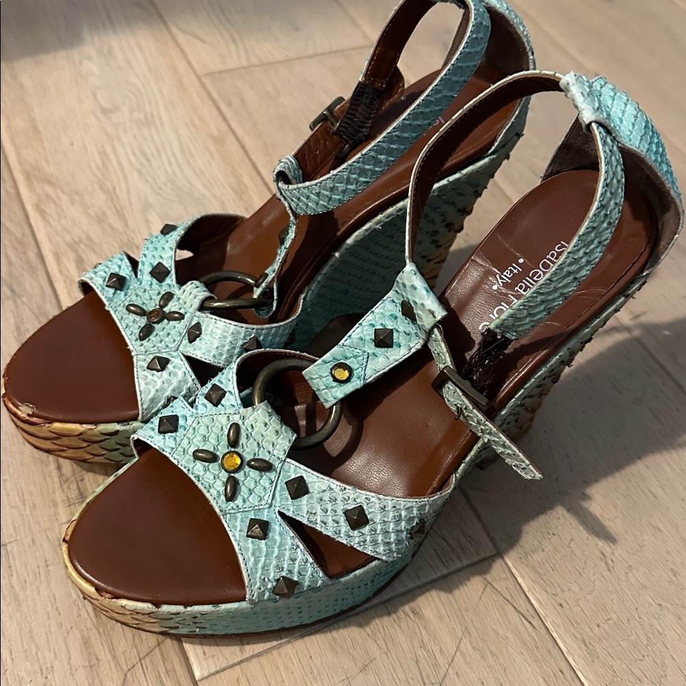 Y2K Isabelle Fiore Handbag & Shoes Set  ! Size 7 wedges.  2 item set - Picture 12 of 16